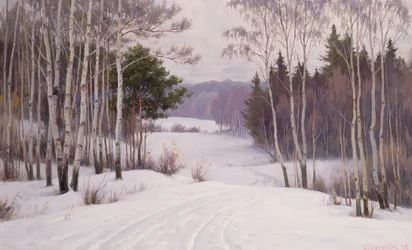 Sentier forestier en hiver